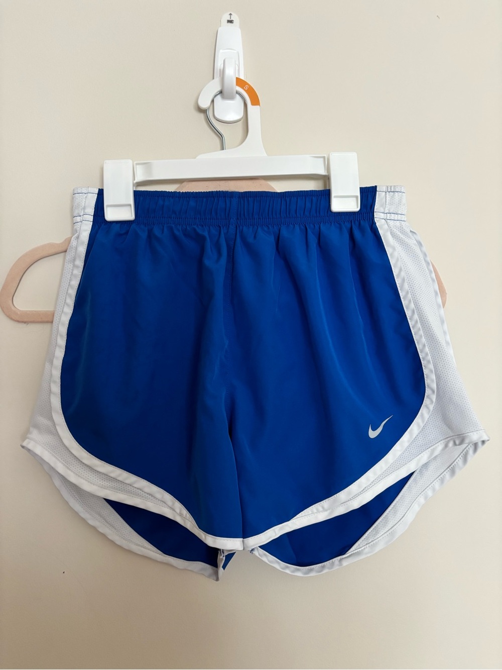 Nike Blue and White Women's Athletic Shorts